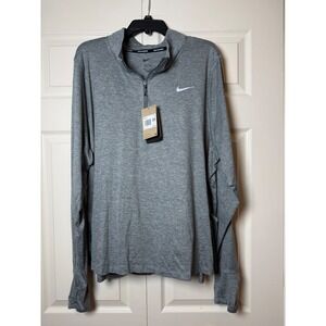 Nike Women's Gray Pullover Running 1/4 Zip Plus Size Gym Workout Dri-Fit